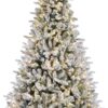 Alexa Enabled flocked prelit tree Artificial Christmas Tree