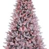 Alexa Enabled flocked prelit tree Artificial Christmas Tree