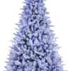 Alexa Enabled flocked prelit tree Artificial Christmas Tree