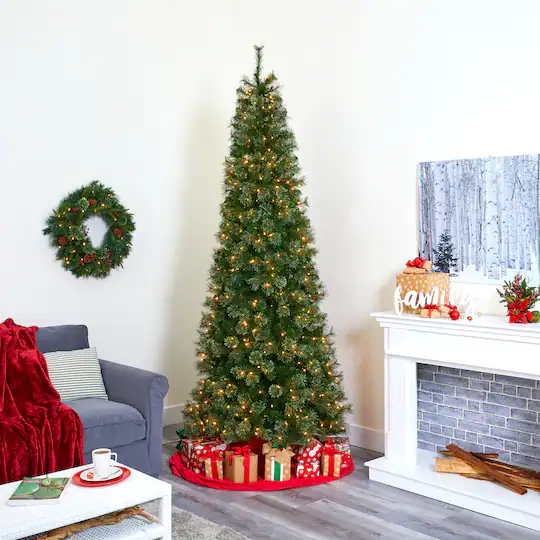 D255855S_9 9ft. Pre-Lit Cashmere Artificial Christmas Tree, Warm White Lights