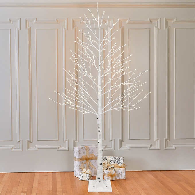 led birch tree